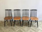 4 stoelen Fanett Ilmari Tapiovaara, Huis en Inrichting, Ophalen, Gebruikt, Bruin, Design