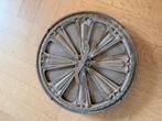 Oud antiek metalen rond ventilatierooster decoratie brocante, Ophalen, Gebruikt, IJzer