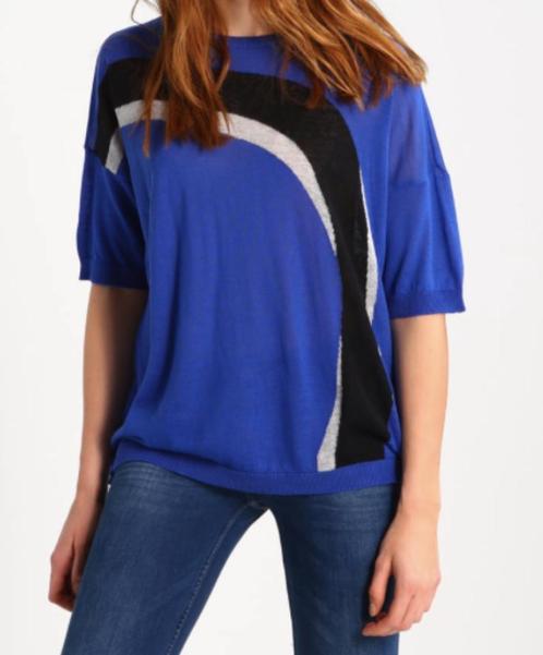 Benetton oversized wollen trui korte mouw kobalt blauw S, Kleding | Dames, Truien en Vesten, Nieuw, Maat 36 (S), Blauw, Ophalen of Verzenden