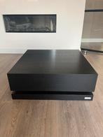 Zwarte eikenhouten salontafel, merk Puuur, model Royce, Huis en Inrichting, Ophalen, 50 tot 100 cm, 50 tot 100 cm, Zo goed als nieuw