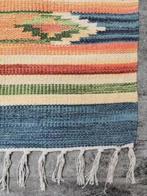 Handgeweven oosterse Kelim Nomad stripes India 51x82cm, 50 tot 100 cm, Nieuw, Overige kleuren, Perzisch vintage oosters kelim HYPE