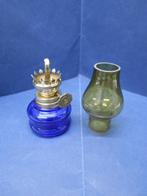 Mini Olielampjes, Tafellampjes, glas, 2 modellen, Antiek en Kunst, Antiek | Lampen, Ophalen of Verzenden