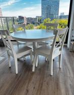 IKEA Ingatorp Tafel + Stoelen - Uitschuifbaar, Huis en Inrichting, Ophalen, Overige materialen, Gebruikt, 100 tot 150 cm