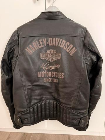 H.D. Leather Riding Jacket donker bruin M beschikbaar voor biedingen