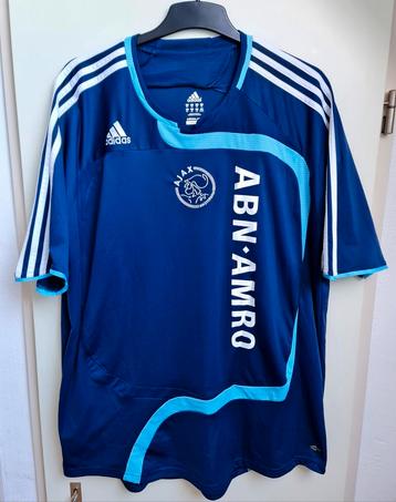 Ajax shirt 2007 / 2008 uitshirt donkerblauw lichtblauw XXL  beschikbaar voor biedingen
