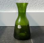 Alfred Taube Vohenstrauss vintage vaasje groen glas vaas, Ophalen of Verzenden, Minder dan 50 cm, Groen, Glas