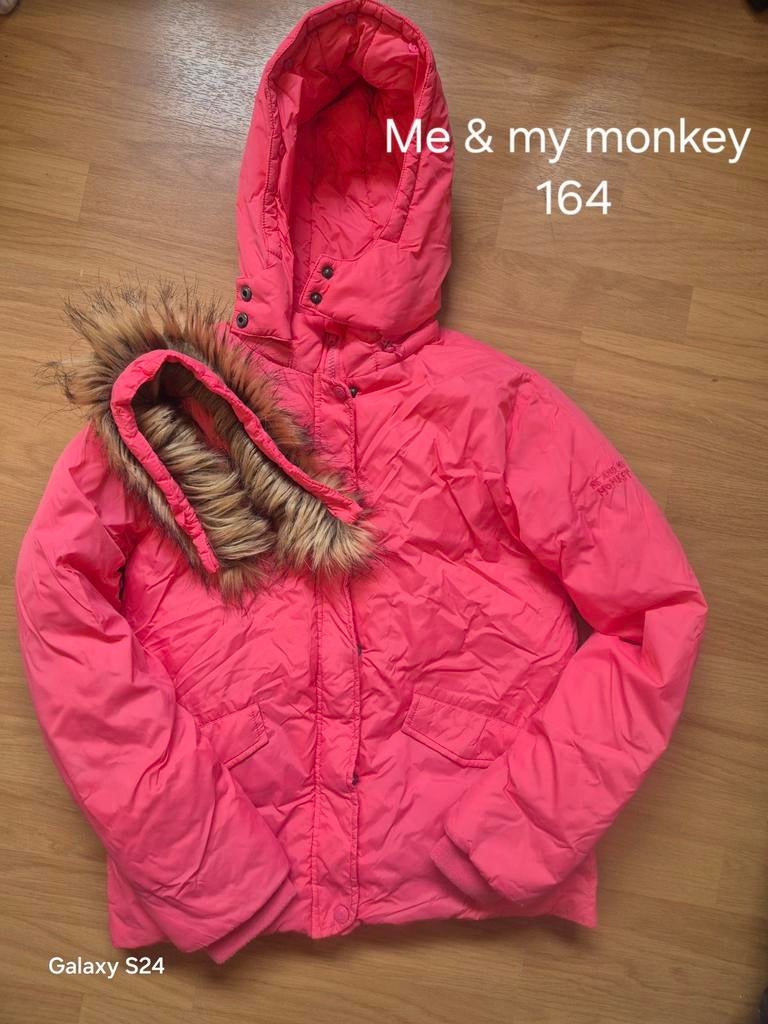 Roze Me & My Monkey winterjas maat 164, Meisje, Ophalen of Verzenden, Zo goed als nieuw, Me & My Monkey