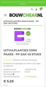 Uitvulplaatjes direct van producent, Doe-het-zelf en Verbouw, IJzerwaren en Bevestigingsmiddelen, Ophalen of Verzenden, Nieuw