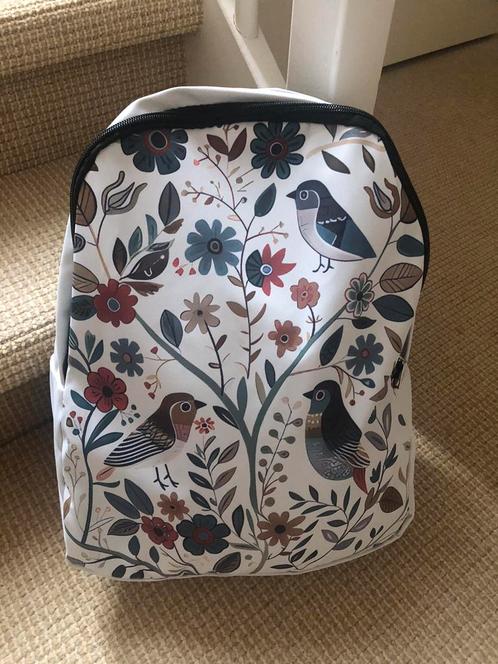 Rugtas lente print NIEUW, Sieraden, Tassen en Uiterlijk, Toilettassen, Nieuw, Dame, Grijs, Ophalen of Verzenden
