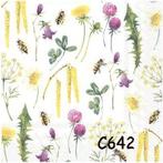 Servetten decoupage/bullet journal - bloemen C642, Verzenden, Nieuw, Materiaal