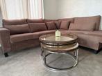 Complete set: Eettafel + hoekbank + Salontafel Hout en glas), Huis en Inrichting, Complete inboedels, Ophalen