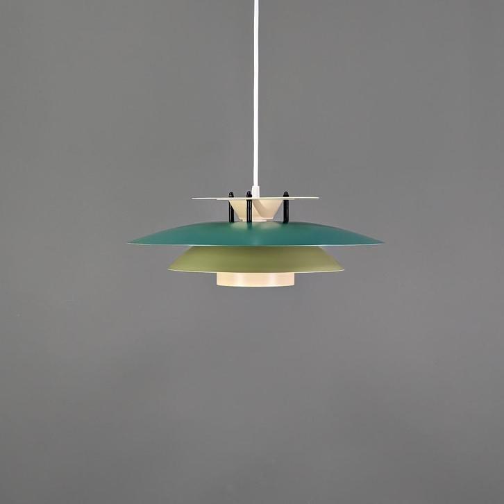 Groen en Gele Deense design hanglamp - Laterna Danica, Huis en Inrichting, Lampen | Hanglampen, Zo goed als nieuw, 75 cm of meer