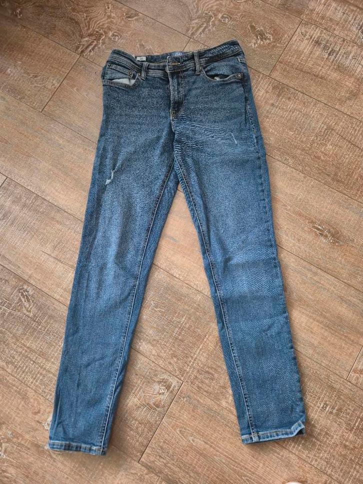 Jack&Jones Slimfit Jeans - Blauw - Elastiek- maat 170, Kinderen en Baby's, Kinderkleding | Maat 170, Zo goed als nieuw, Jongen