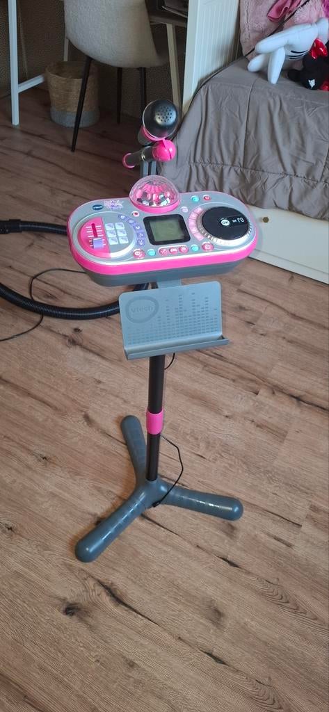 VTech Kidi Super Star Microfoon met standaard, Kinderen en Baby's, Ophalen of Verzenden, Gebruikt, Elektronica, Met licht