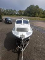 Kajuitboot toer visboot polyester, Benzine, Buitenboordmotor, Polyester, Gebruikt