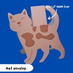 Kaart Wenskaart zelfgemaakt kat poes dier *origineel*, Ophalen of Verzenden, Nieuw