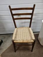 stoel met touw zitting eikenhout, Antiek en Kunst, Ophalen of Verzenden