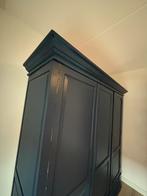 Massief Houten Kast - Blauw, Huis en Inrichting, Kasten | Kledingkasten, Ophalen, Gebruikt, Met lade(s), 150 tot 200 cm