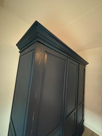 Massief Houten Kast - Blauw beschikbaar voor biedingen