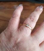 gouden damesring 14 karaats maat 20 .....1.2 gram, 20 of groter, Verzenden, Zo goed als nieuw, Dame