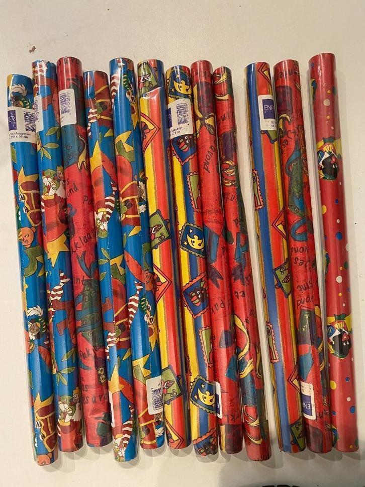 Grote partij sinterklaas inpak papier, Diversen, Cadeaupapier, Nieuw, Ophalen of Verzenden