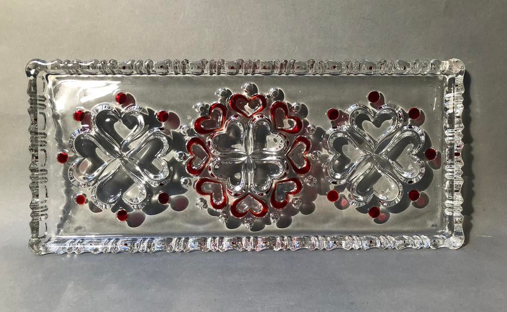 Walther Glas cakeschaal, jaren ‘70, vintage, kristalglas, Antiek en Kunst, Antiek | Glas en Kristal, Ophalen of Verzenden