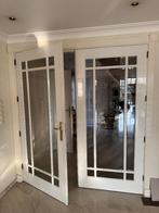 Dubbele binnendeur met geslepen glas, Ophalen, 120 cm of meer, Binnendeur, Zo goed als nieuw