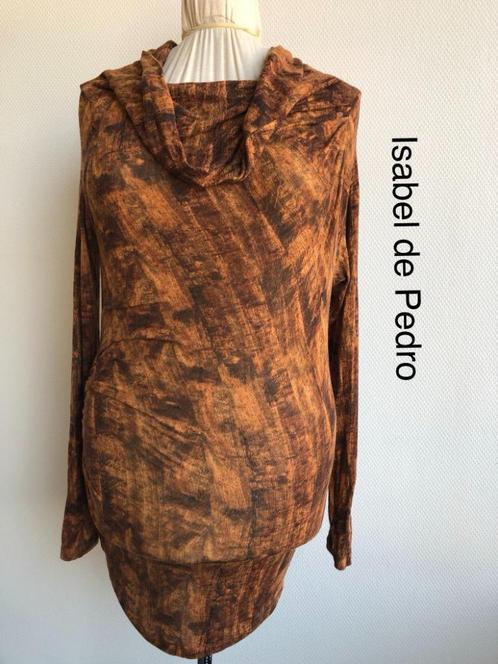 Isabel de Pedro Jurk  (mt: 42) Nieuw 3,5/5584, Kleding | Dames, Jurken, Nieuw, Maat 42/44 (L), Bruin, Onder de knie, Ophalen of Verzenden