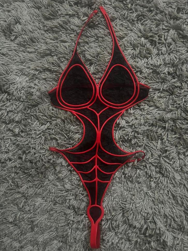 Kinky Sexy Datex en Stoffen Body ZGAN Maat L, Kleding | Dames, Overige Dameskleding, Zo goed als nieuw, Verzenden