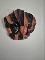 Lederen Wandmasker - Noord-Afrikaanse Tribale Kunst, Antiek en Kunst, Kunst | Beelden en Houtsnijwerken, Ophalen of Verzenden