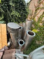 RVS Dubbelwandige Pijp 7m + Beugels, Ophalen, Gebruikt, Overige typen, Minder dan 5 m²