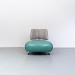 2x Leolux Pallone Fauteuil Groen/Antraciet/Beige - Chroom, 75 tot 100 cm, Ophalen of Verzenden, Zo goed als nieuw, Metaal