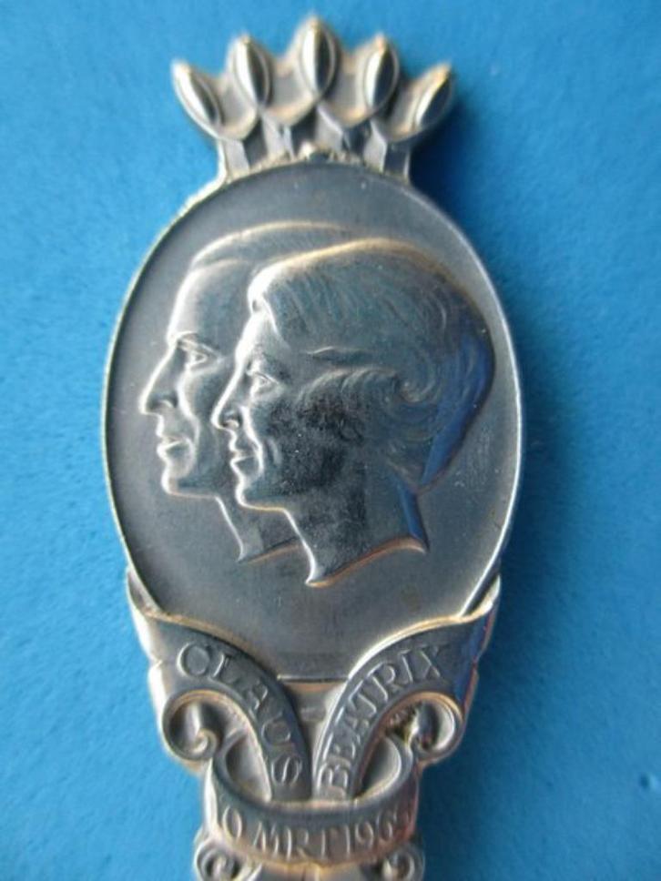 (A1159) Koningshuis 1966 Huwelijk Beatrix Claus, Verzamelen, Porselein, Kristal en Bestek, Gebruikt, Bestek, Ophalen of Verzenden