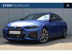 BMW i4 M50 High Executive / Schuif-kanteldak / Trekhaak / La, Gebruikt, Met garantie (alle), Blauw, 2190 kg