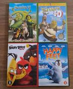 Dvd's tekenfilms kinderen Shrek Happy Feet Brandweerman Sam, Gebruikt, Ophalen of Verzenden