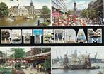 Ansichtkaart	Rotterdam	4-luik	Lijnbaan / Stadhuisplein, Verzenden, 1980 tot heden, Gelopen, Zuid-Holland