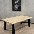 Eiken boomstamrand eettafel 200x105-110 matte lak *Nieuw, Eikenhout, Vier personen, Rechthoekig, Nieuw