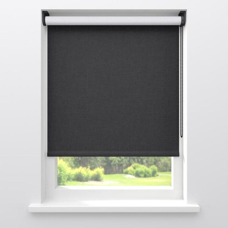 Rolgrodijn Sara antraciet Verduisterend, Huis en Inrichting, Stoffering | Gordijnen en Lamellen, Zo goed als nieuw, 100 tot 150 cm