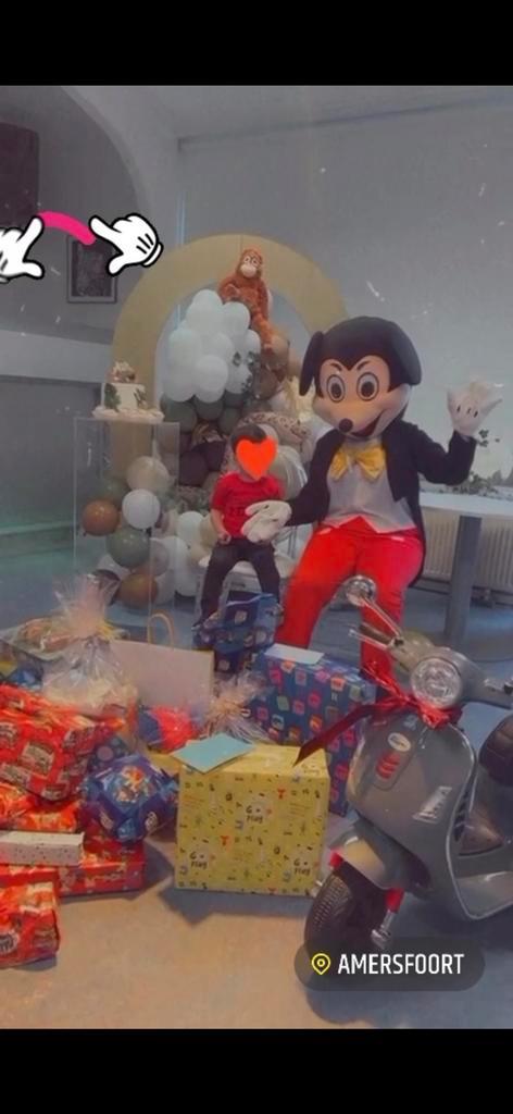 Mickey Mouse mascotte te huur, Hobby en Vrije tijd, Feestartikelen | Verhuur, Zo goed als nieuw, Ophalen of Verzenden