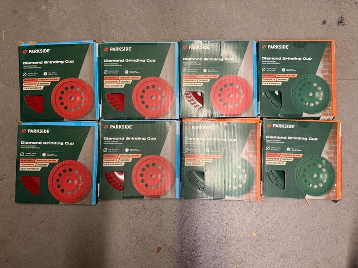 PARKSIDE Diamant Slijpschijven 230mm – Nieuw in doos 8 stuks, Doe-het-zelf en Verbouw, Gereedschap | Slijpmachines, Zo goed als nieuw
