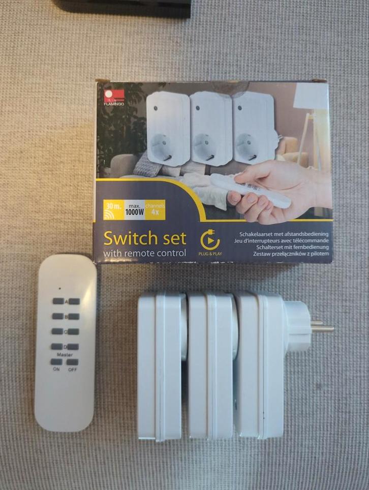 Flamingo Schakelaarset met Afstandsbediening - 2 Sets, Huis en Inrichting, Woonaccessoires | Overige, Nieuw, Ophalen of Verzenden