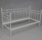 Ikea metalen spijlenbed wit, Ophalen, Gebruikt, 90 cm, Eenpersoons