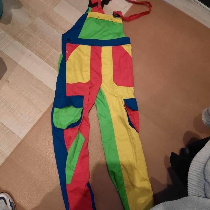 Gekleurde tuinbroek 152 carnaval, Kinderen en Baby's, Carnavalskleding en Verkleedspullen, Ophalen of Verzenden, 146 t/m 152, Jongen of Meisje