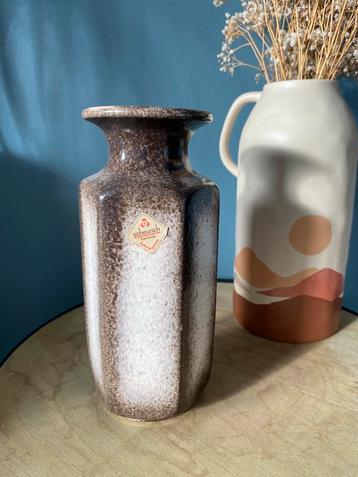 Vintage bruine west germany vaas beschikbaar voor biedingen