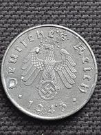 Oude munt Nazi Duitsland Derde rijk uit 1943 10 pfennig D, Ophalen of Verzenden, Duitsland, Losse munt