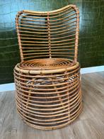 Vintage Rotan Stoeltje - Opknapper, Ophalen, Gebruikt, Bruin, Riet of Rotan