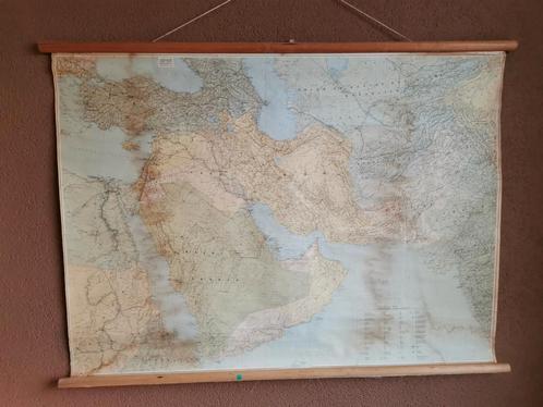 Schoolkaart kaart Iran Irak Pakistan Afghanistan Turkije, Antiek en Kunst, Antiek | Schoolplaten, Aardrijkskunde, Ophalen of Verzenden