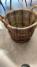Vintage rieten mand, Huis en Inrichting, Woonaccessoires | Schalen en Manden, Ophalen, Zo goed als nieuw, Rond, Riet