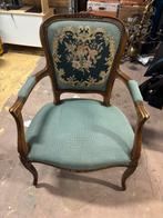 Antieke fauteuil - 60x60x45H, Antiek en Kunst, Antiek | Meubels | Stoelen en Banken, Ophalen of Verzenden