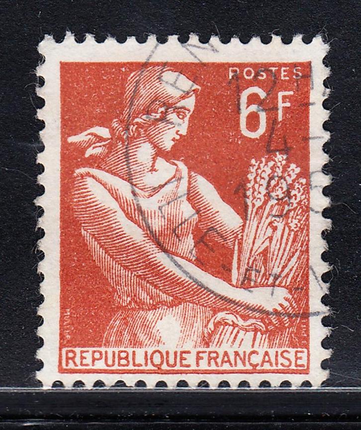 3456 - Frankrijk michel 1148 gebruikt , Boerin met oogst, Postzegels en Munten, Postzegels | Europa | Frankrijk, Gestempeld, Verzenden